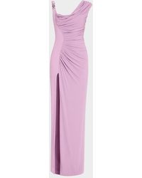 Versace - Ruched Jersey Gown - Lyst