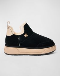 Amiri - Suede Shearling Ankle Boots - Lyst