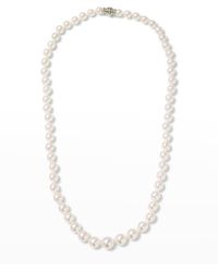 Assael - 18" Akoya Cultured Graduated 6.5-9.5mm Pearl Necklace With White Gold Clasp - Lyst
