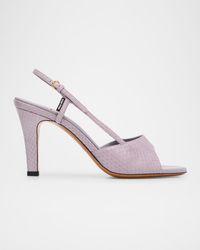 Miu Miu - Ayer Snake Slingback Sandals - Lyst