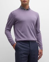 Ralph Lauren Purple Label - Fine-Gauge Cotton Sweater - Lyst