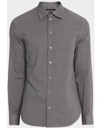 Emporio Armani - Cotton Diagonal Wave Sport Shirt - Lyst
