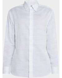 Brioni - Apos;S Cotton And Linen Plaid Sport Shirt - Lyst