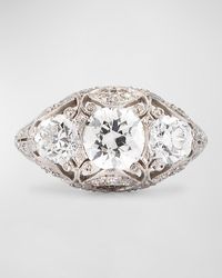 NM Estate - Estate Platinum Filigree Diamond Ring, Size 6.25 - Lyst