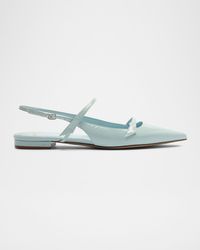 Alexandre Birman - Tita Leather Slingback Flats - Lyst