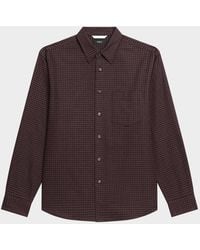 Theory - Apos;S Weekend Cotton Check Button-Down Shirt - Lyst