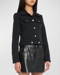 Courreges - Long-Sleeve Twill Collared Trucker Jacket - Lyst