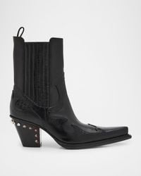Christian Louboutin - Becca Uomo Leather Spike-Heel Western Boots - Lyst