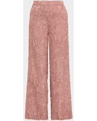 Kobi Halperin - Alma Wide-Leg Fringe Jacquard Pants - Lyst