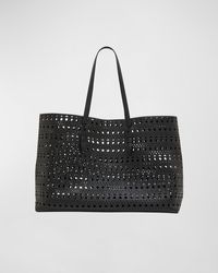 Alaïa - Mina 44 Laser-cut Leather Tote Bag - Lyst