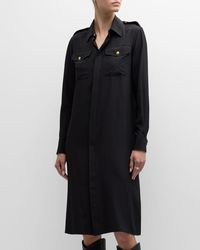 Nili Lotan - Adelaide Silk Shirt Dress - Lyst