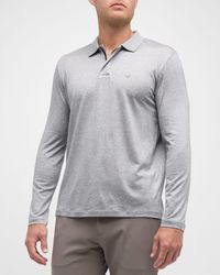 Emporio Armani - Concealed Quarter-Zip Polo Shirt - Lyst