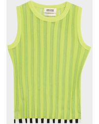 Christopher John Rogers - Pleated Knit Shell Top - Lyst