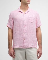 Swims - Capri Linen Micro-Print Short-Sleeve Shirt - Lyst