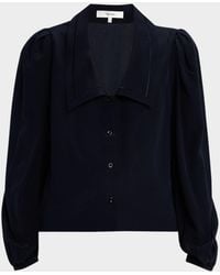 FRAME - The Long-Sleeve Sailor Blouse - Lyst