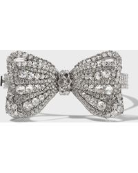 Staurino - 18k White Gold Diamond Bow Bracelet - Lyst