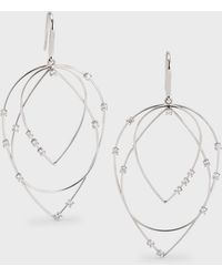 Lana Jewelry - 3-tier Drop Hoop Earrings With Diamonds - Lyst