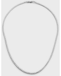 Neiman Marcus - 18k White Gold Round Diamond Tennis Necklace, 9.02tcw - Lyst