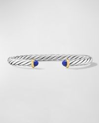 David Yurman - Cable Flex Cuff Bracelet With Gemstone And 14K - Lyst
