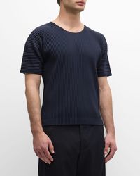 Homme Plissé Issey Miyake - Basics Short-Sleeve Pleated Shirt - Lyst