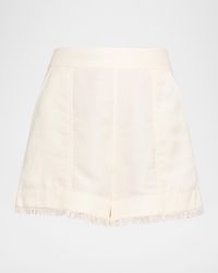Jonathan Simkhai - Dax Fringe Linen-Blend Shorts - Lyst