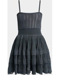 Alaïa - A-Line Crinoline Mini Dress With Removable Straps - Lyst