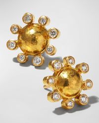 Elizabeth Locke - Diamond-detailed 19k Gold Dome Earrings - Lyst