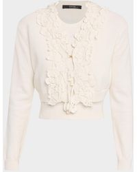 Toccin - Rosalind Floral Cotton-Cashmere Cardigan - Lyst