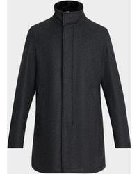 Herno - Apos;S Twill Car Coat W/ Removable Faux-Fur Collar - Lyst