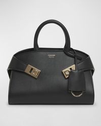 Ferragamo - Mini Hug Leather Top-Handle Bag - Lyst