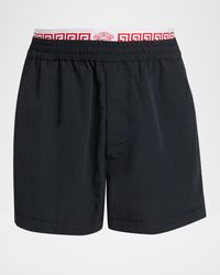 Versace - Apos;S Logo Band Textured Nylon Shorts - Lyst