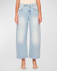 DL1961 - Taylor Barrel-Leg Ultra High Rise Crop Jeans - Lyst