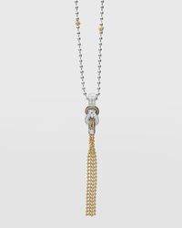 Lagos - Newport Diamond 70mm Knot Tassel Pendant Necklace - Lyst