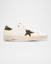 Golden Goose - Stardan Mesh And Leather Low-Top Sneakers - Lyst