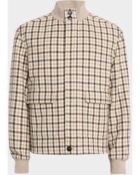 ZEGNA - Apos;S Cashmere Check Hidden-Zip Chore Jacket - Lyst