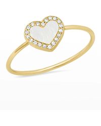 Jennifer Meyer - 18k Gold Diamond Heart Ring, Size 6.5 - Lyst