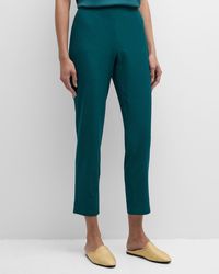Eileen Fisher - Cropped Stretch Crepe Skinny Pants - Lyst