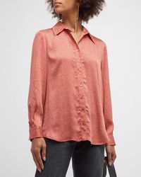 Finley - Mini Monica Herringbone Button-Down Shirt - Lyst