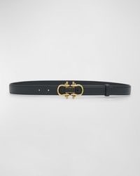 Bottega Veneta - Double Buckled Leather & Brass Belt - Lyst
