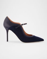 Malone Souliers - Corina Suede And Leather Mary Jane Pumps - Lyst