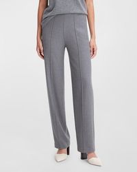 Vince - Brushed Wool Mid-Rise Wide-Leg Pants - Lyst