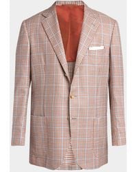 Kiton - Apos;S Multi-Check Cashmere And Silk Blazer - Lyst