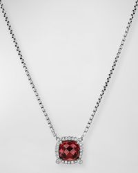 David Yurman - Chatelaine Pendant Necklace With Gemstone And Diamonds In Silver, 7mm - Lyst