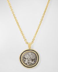 Jorge Adeler - 18K Athena/Pegasus Coin & Diamond Pendant - Lyst