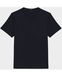 Theory - Precise Luxe Cotton Short-Sleeve Tee - Lyst
