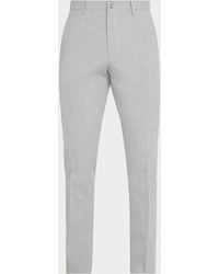 Bugatchi - Apos;S Sharkskin Cotton Slim Flat-Front Chino Pants - Lyst