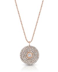 Dominique Cohen - 18k Rose Gold Mosaic Diamond Pendant Necklace (large) - Lyst
