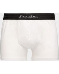 Dolce & Gabbana - Jersey Stretch Logo Script Boxer Briefs - Lyst