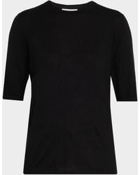 Gabriela Hearst - Brunner Short-Sleeve Cashmere-Silk T-Shirt - Lyst