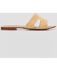 Carrie Forbes - Cuadro Raffia Flat Slide Sandals - Lyst